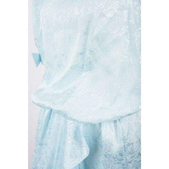 Vicky Vaughn Vintage Day Dress Size 11 12 Baby Blue Floral 1970's bows NWT - Picture 2 of 7